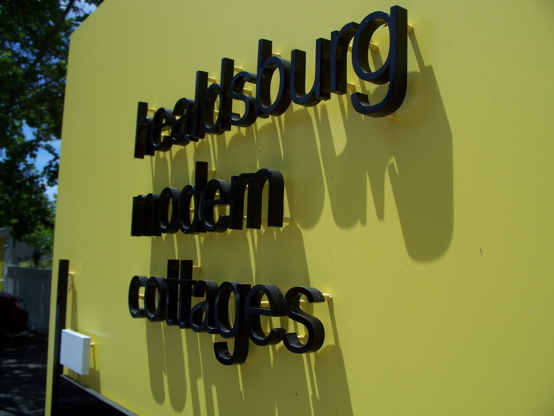 1/2" aluminum letters pin mounted from surface